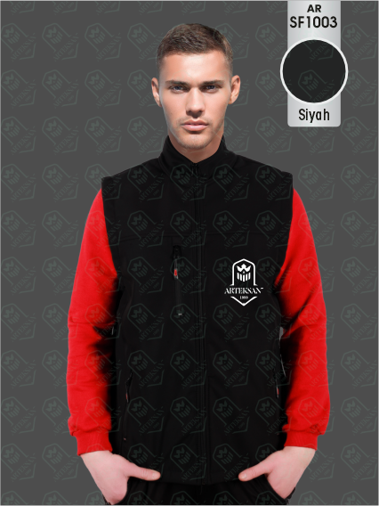Siyah Softshell Yelek